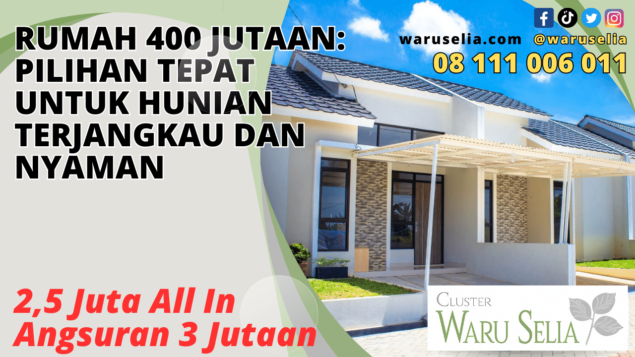 Rumah 400 Jutaan: Pilihan Tepat untuk Hunian Terjangkau dan Nyaman