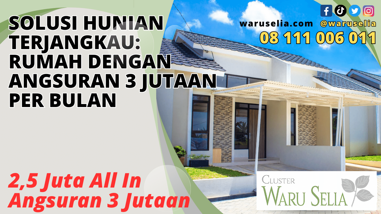 Solusi Hunian Terjangkau: Rumah dengan Angsuran 3 Jutaan per Bulan