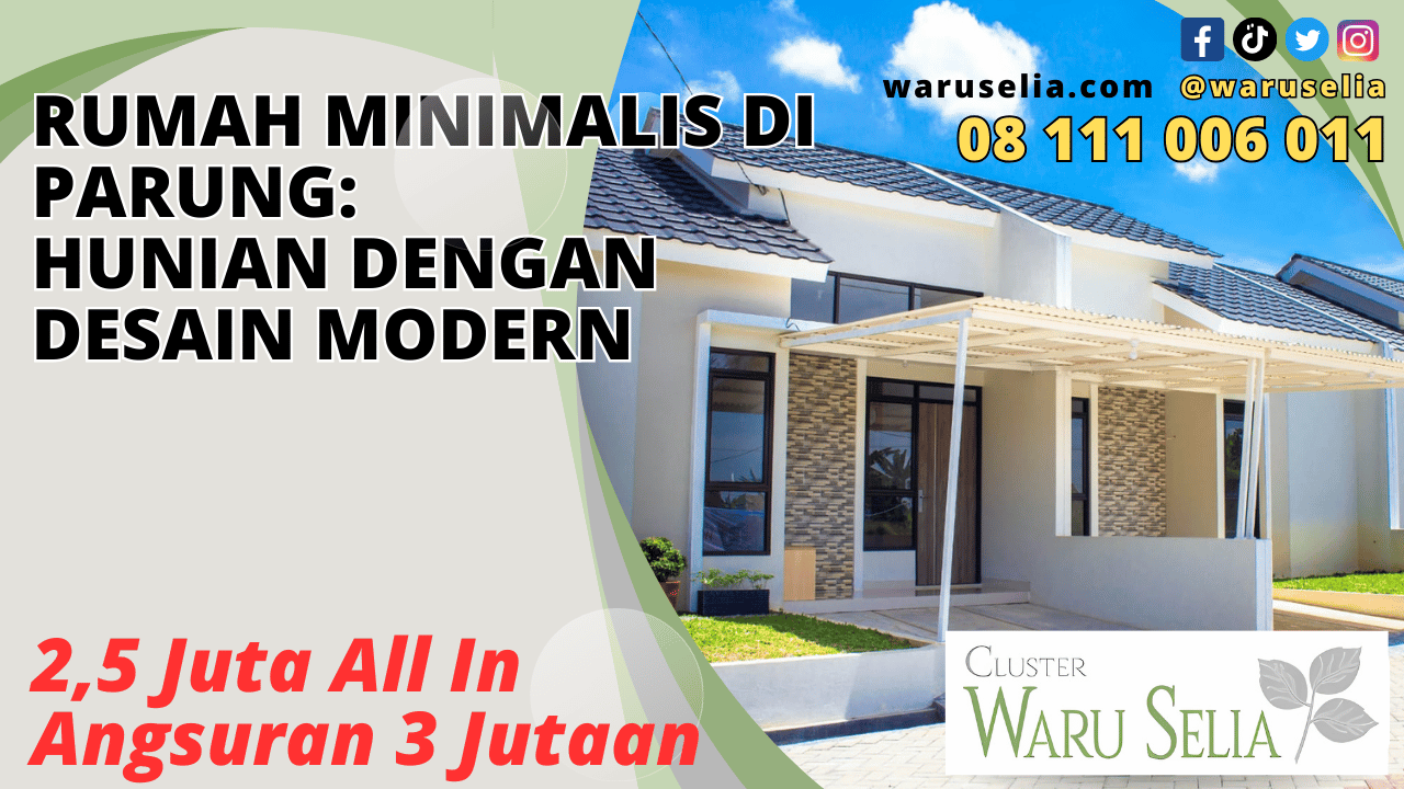 Rumah Minimalis di Parung: Hunian dengan Desain Modern