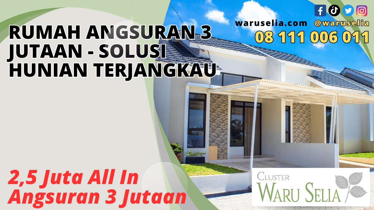 Rumah Angsuran 3 Jutaan - Solusi Hunian Terjangkau